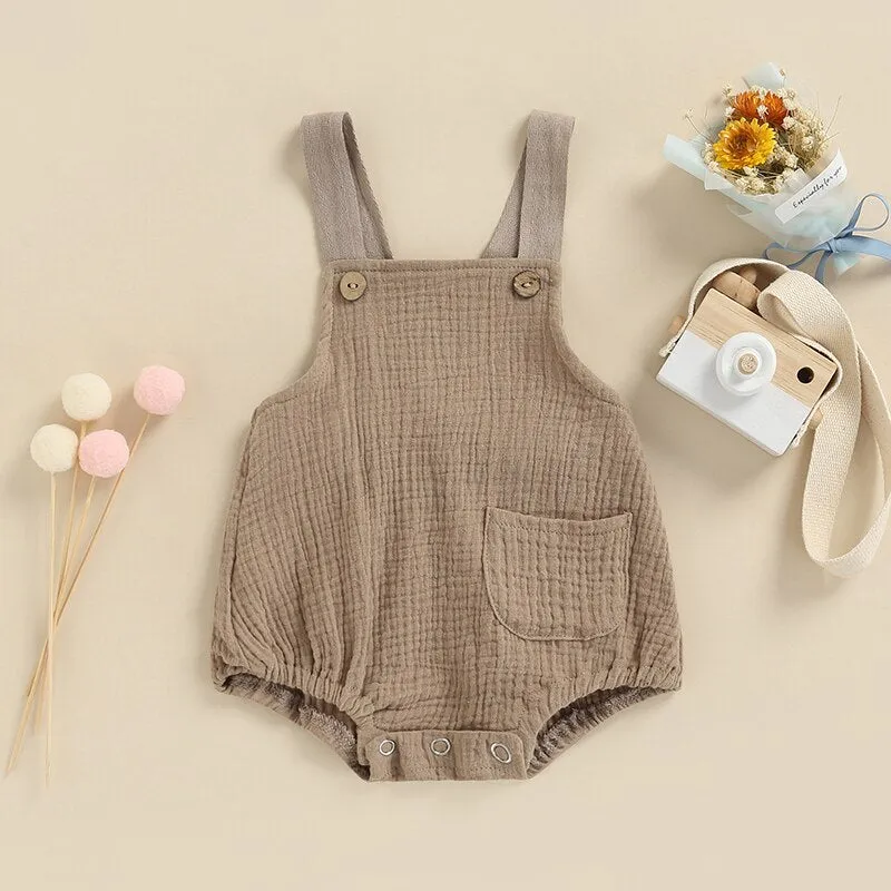 Linen Suspender Jumpsuit