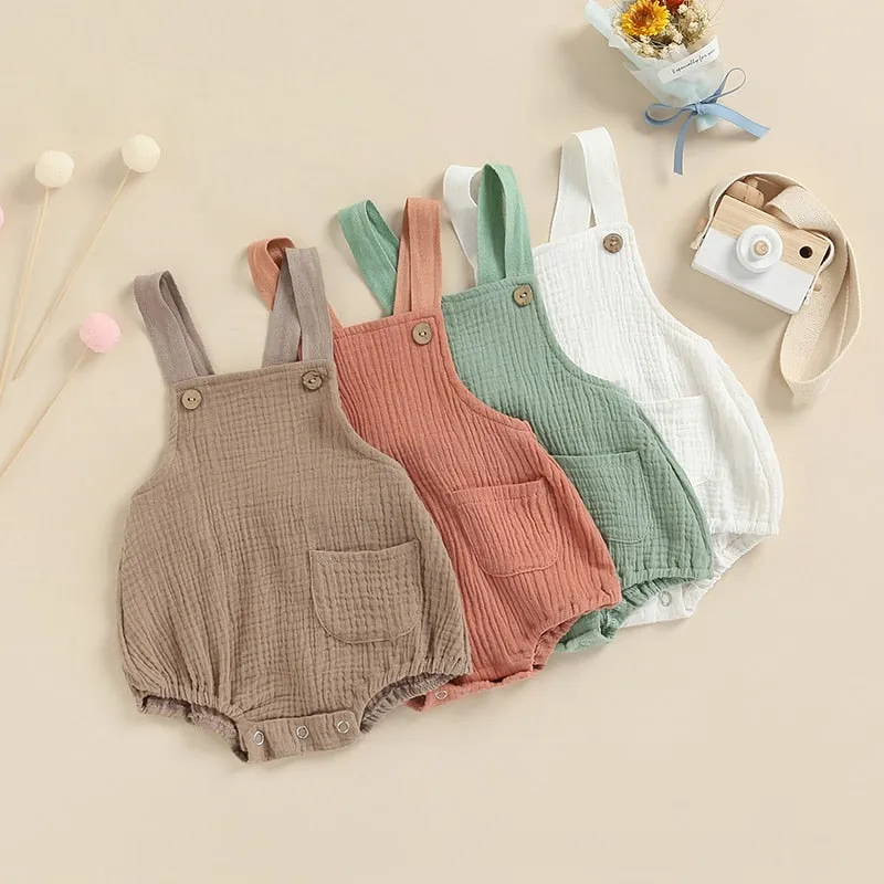 Linen Suspender Jumpsuit