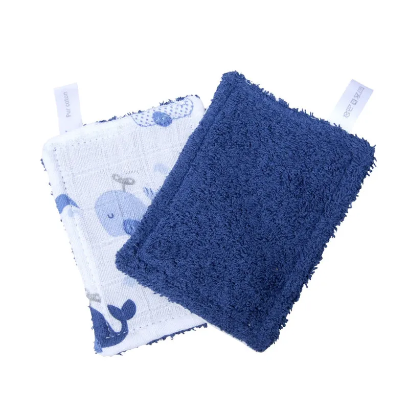 Little Crevette Bawi Set of 6 Wipes Baleine