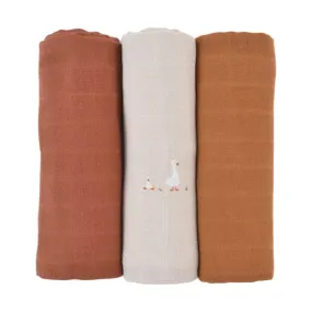 Little Crevette Set of 3 Swaddles 60x60 cm Nils