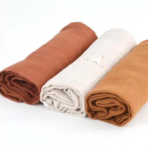 Little Crevette Set of 3 Swaddles 60x60 cm Nils
