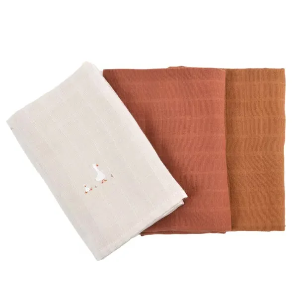 Little Crevette Set of 3 Swaddles 60x60 cm Nils