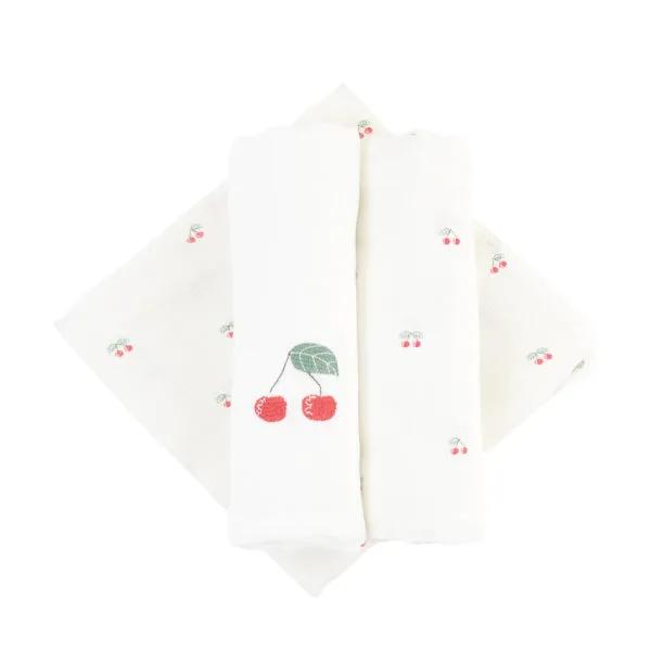 Little Crevette Set of 3 Swaddles 60x60cm Cerise