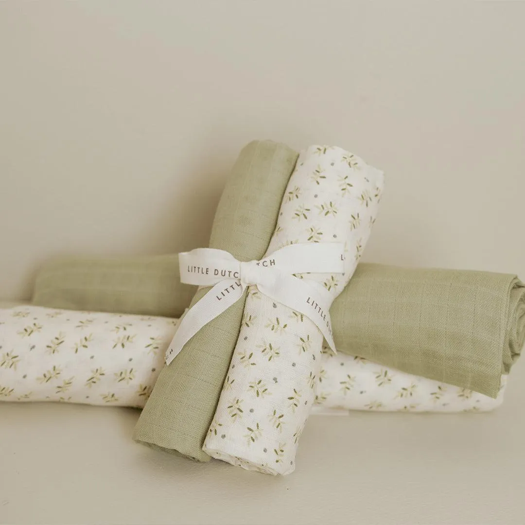 Little Dutch Muslin Swaddles - 70 x 70 cm - Forest Treasures/Sage