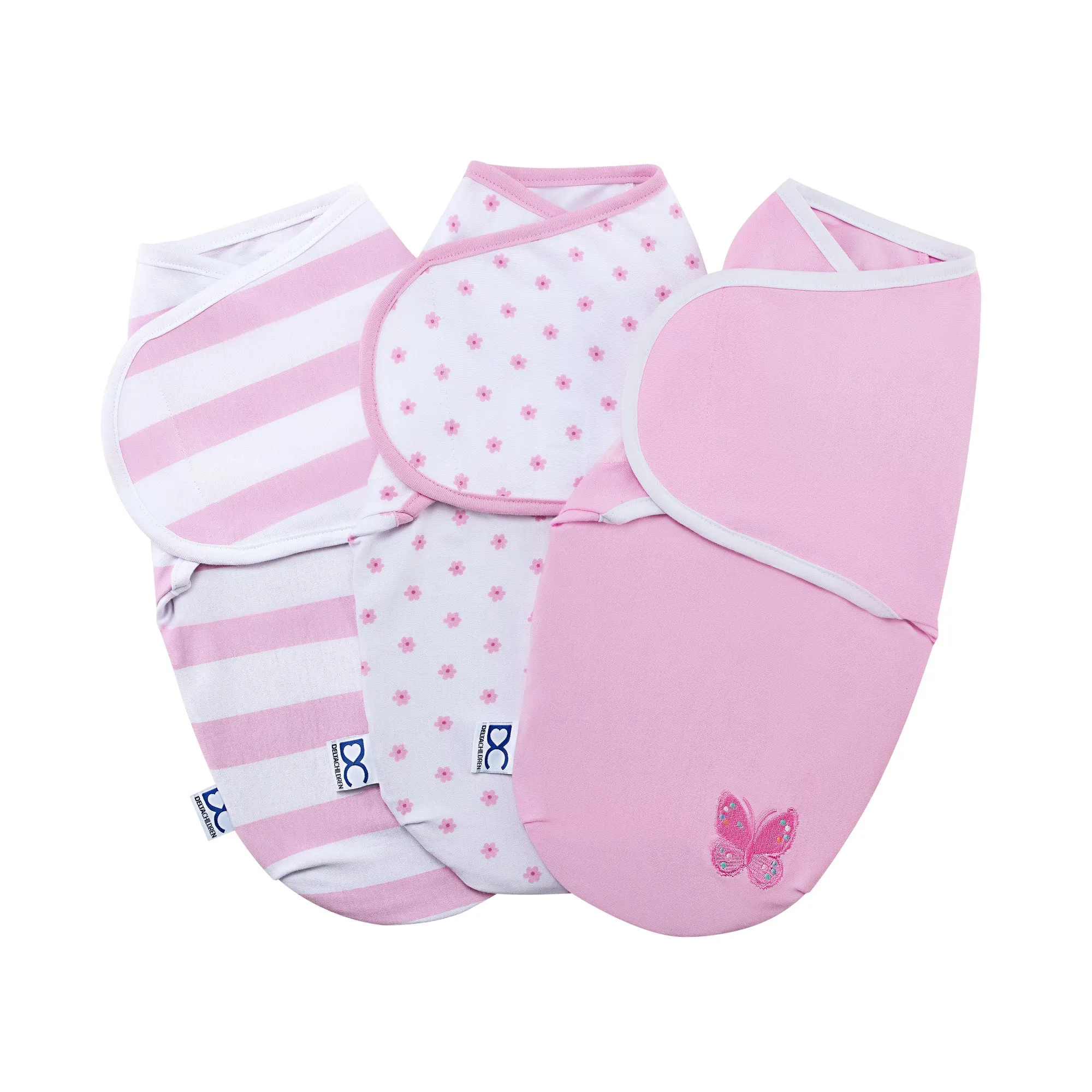 Little Lambs Adjustable Swaddle Wrap - Size Large, Fits Babies 3-6 Months/14-18 lbs., 3-Pack