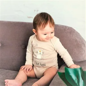 Long Sleeve Baby Onesies - Organic Newborn Bodysuit with Prints Jungle