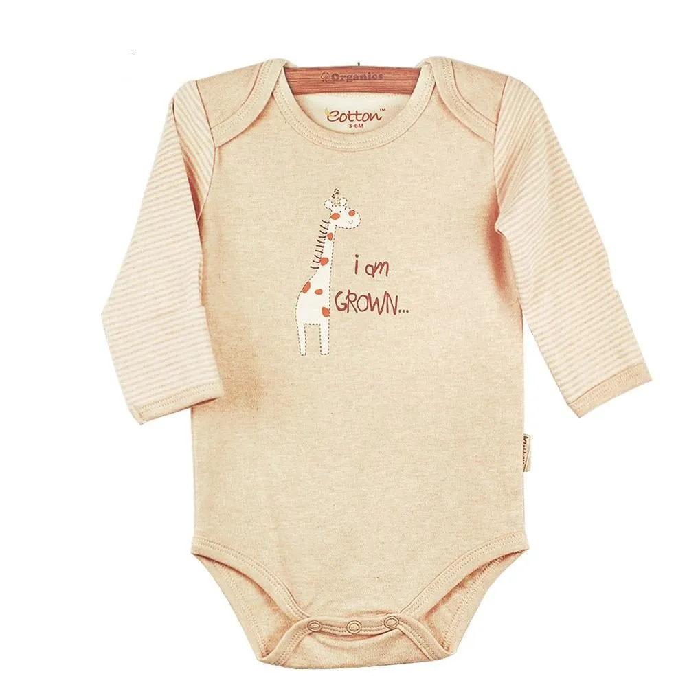 Long Sleeve Baby Onesies - Organic Newborn Bodysuit with Prints Jungle