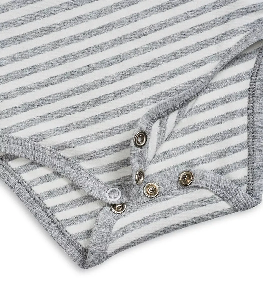 Love To Dream Sleeveless Bodysuit - Grey Stripe
