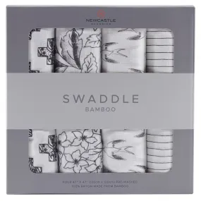 Monochrome Bamboo Muslin Swaddle 4PK
