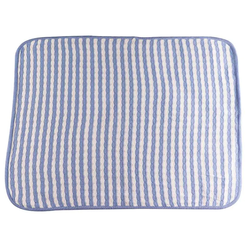 Moon Cushy - 100% Cotton Knitted Furs Baby Blanket 76x102cm (Blue)