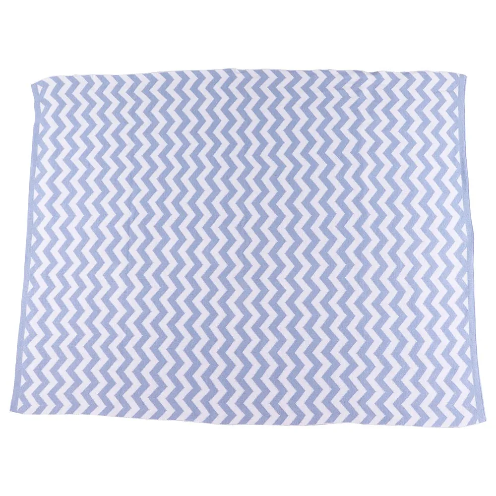 Moon Soft Stretchy Knitted Cotton Swaddle 70x90cm (Blue)