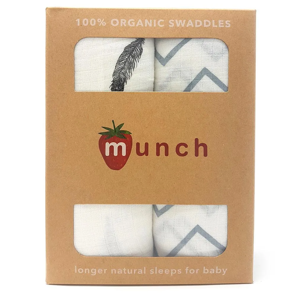 Munch Organic cotton baby swaddle