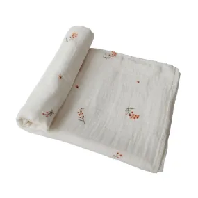MUSHIE - Swaddle Blanket (Flowers)