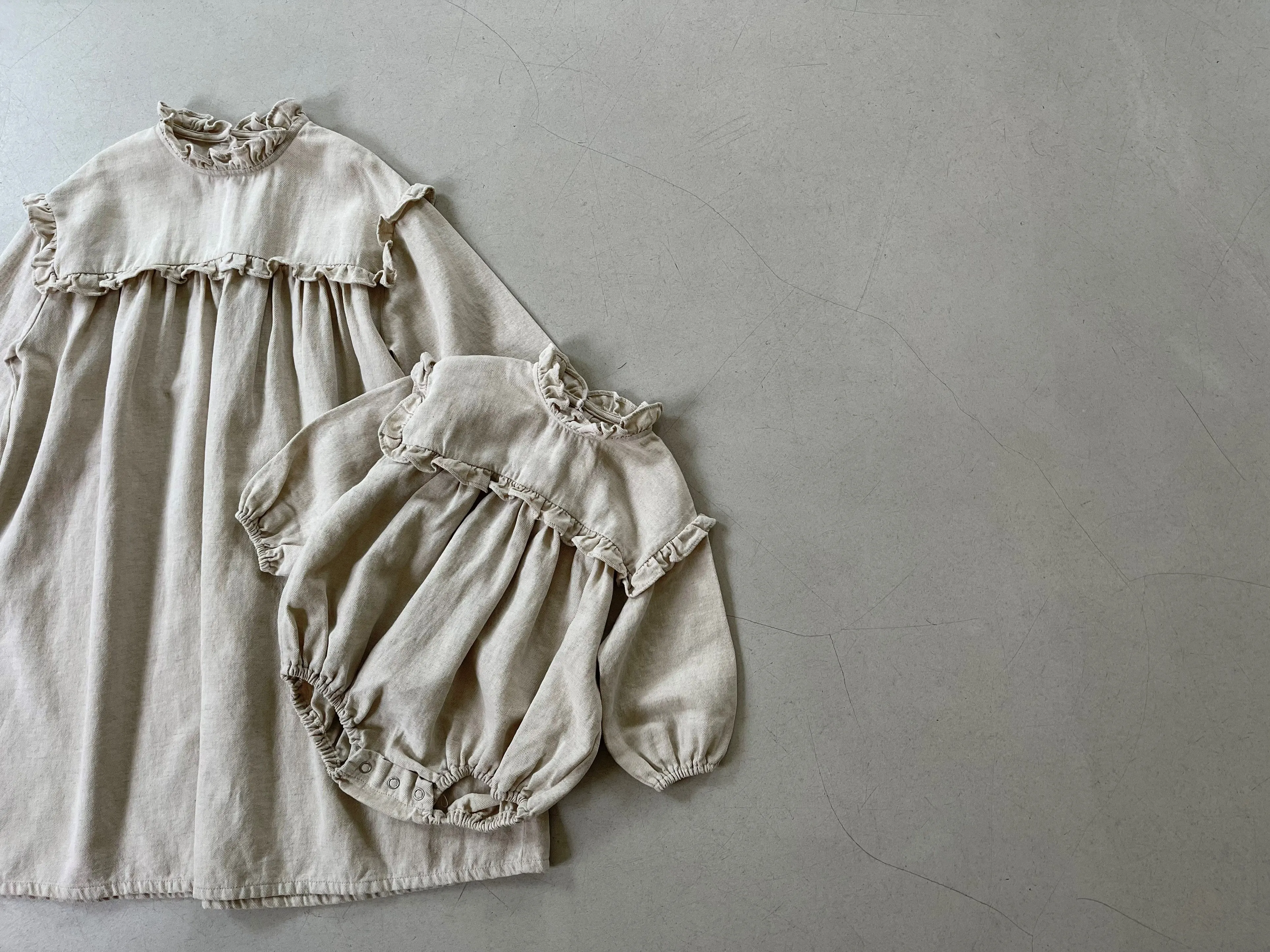 Natural Ruffle Dress