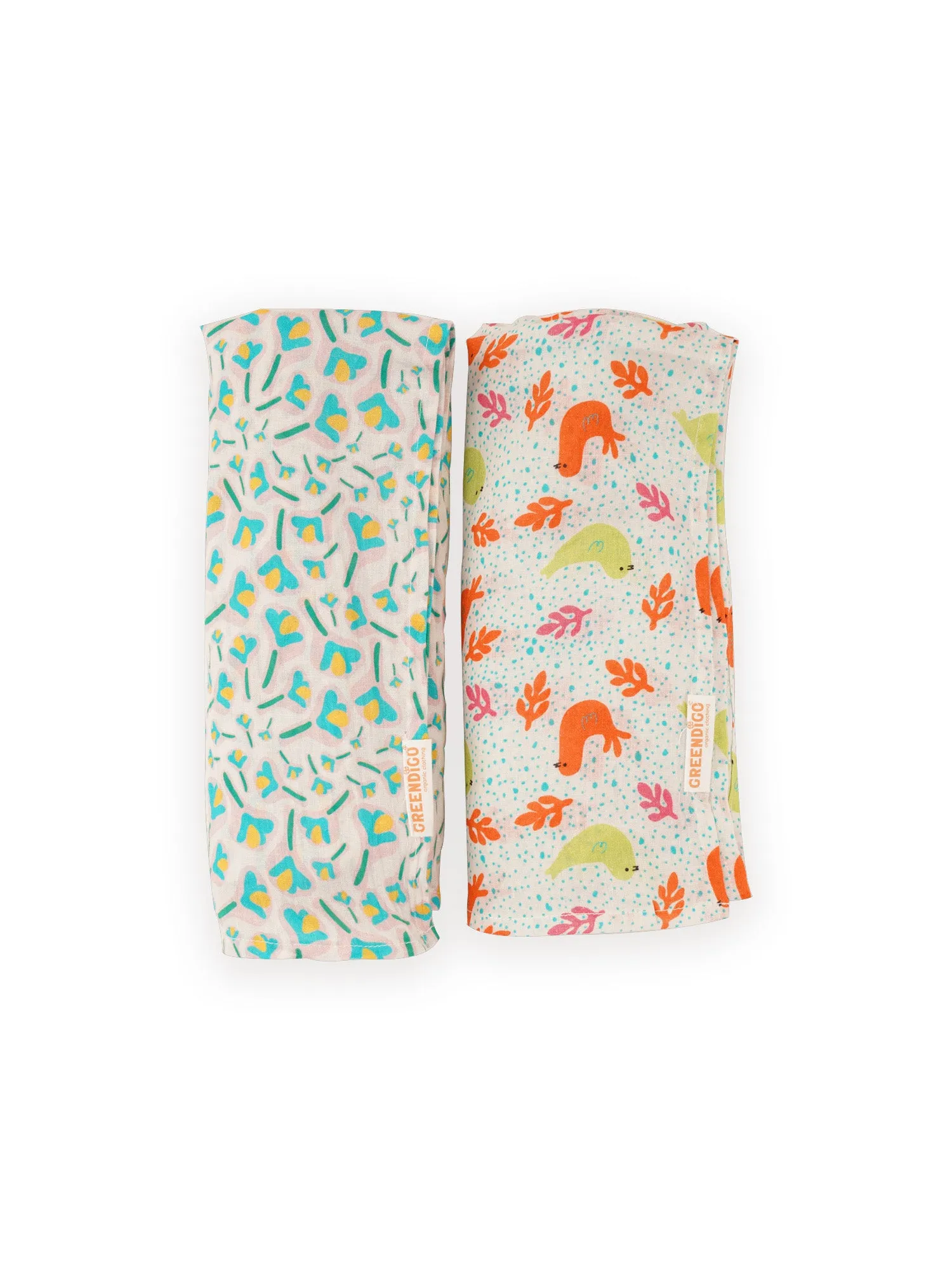 Nature's Harmony Cotton Muslin Swaddle Wrap for New Born (Pack of 2)