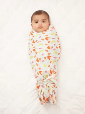 Nature's Harmony Cotton Muslin Swaddle Wrap for New Born (Pack of 2)