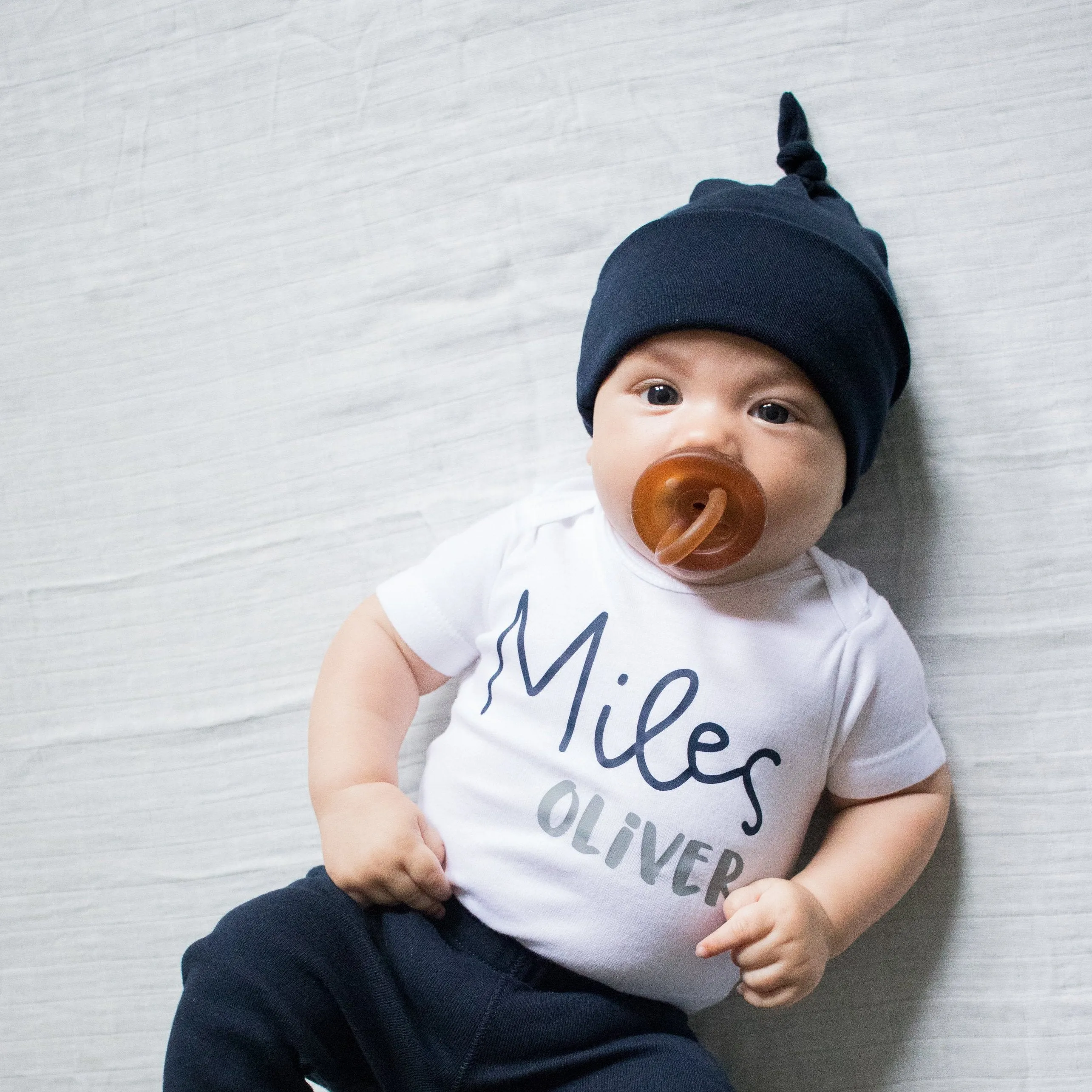 Navy Knot Hat
