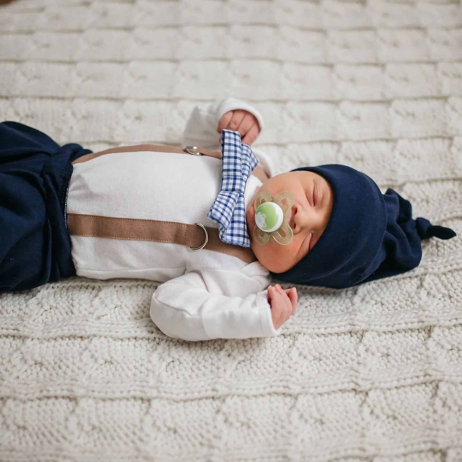 Navy Knot Hat