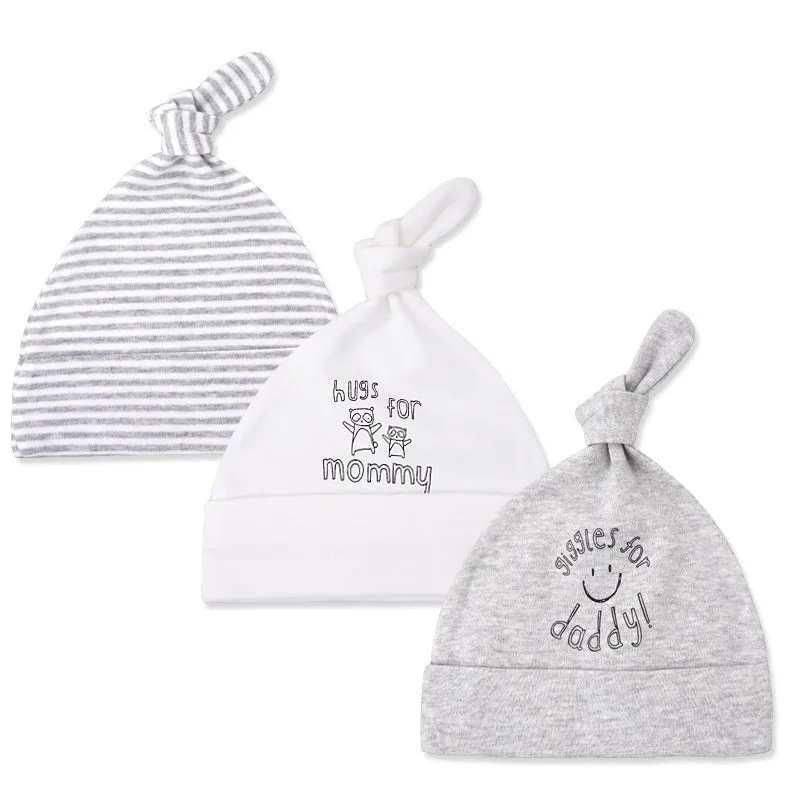 Newborn Hats Printed 3pcs/lot 100% cotton