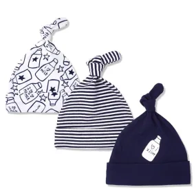 Newborn Hats Printed 3pcs/lot 100% cotton