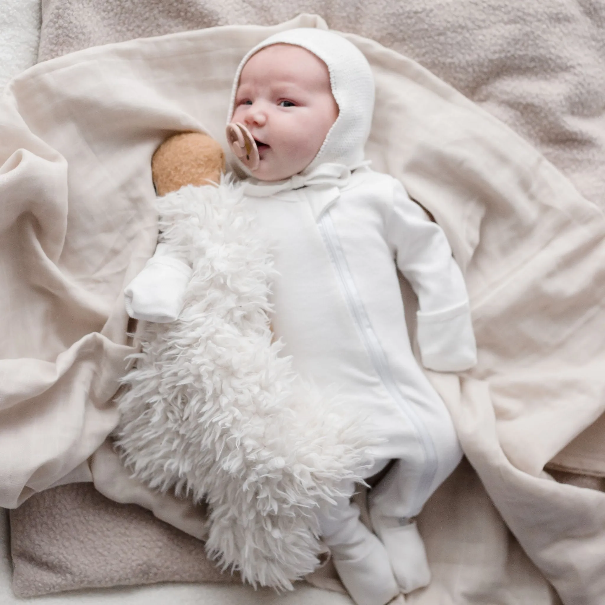 Organic Cotton Muslin Swaddle Wrap 120cm | Oat