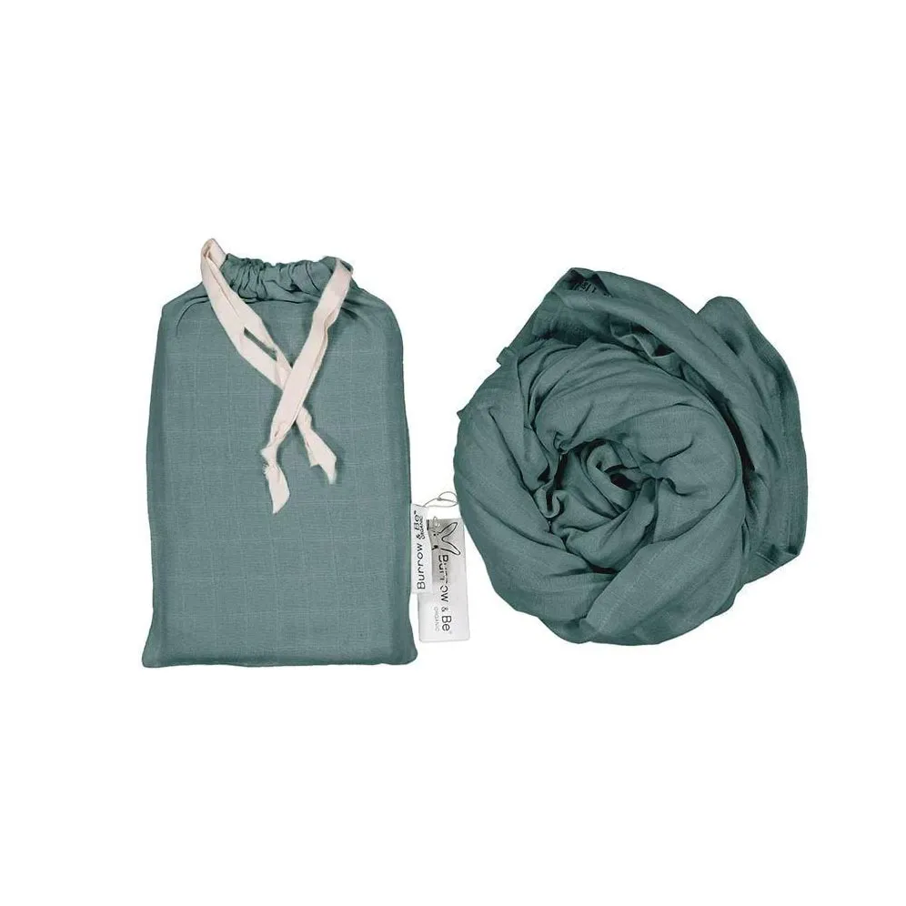 Organic Cotton Muslin Wrap - Storm