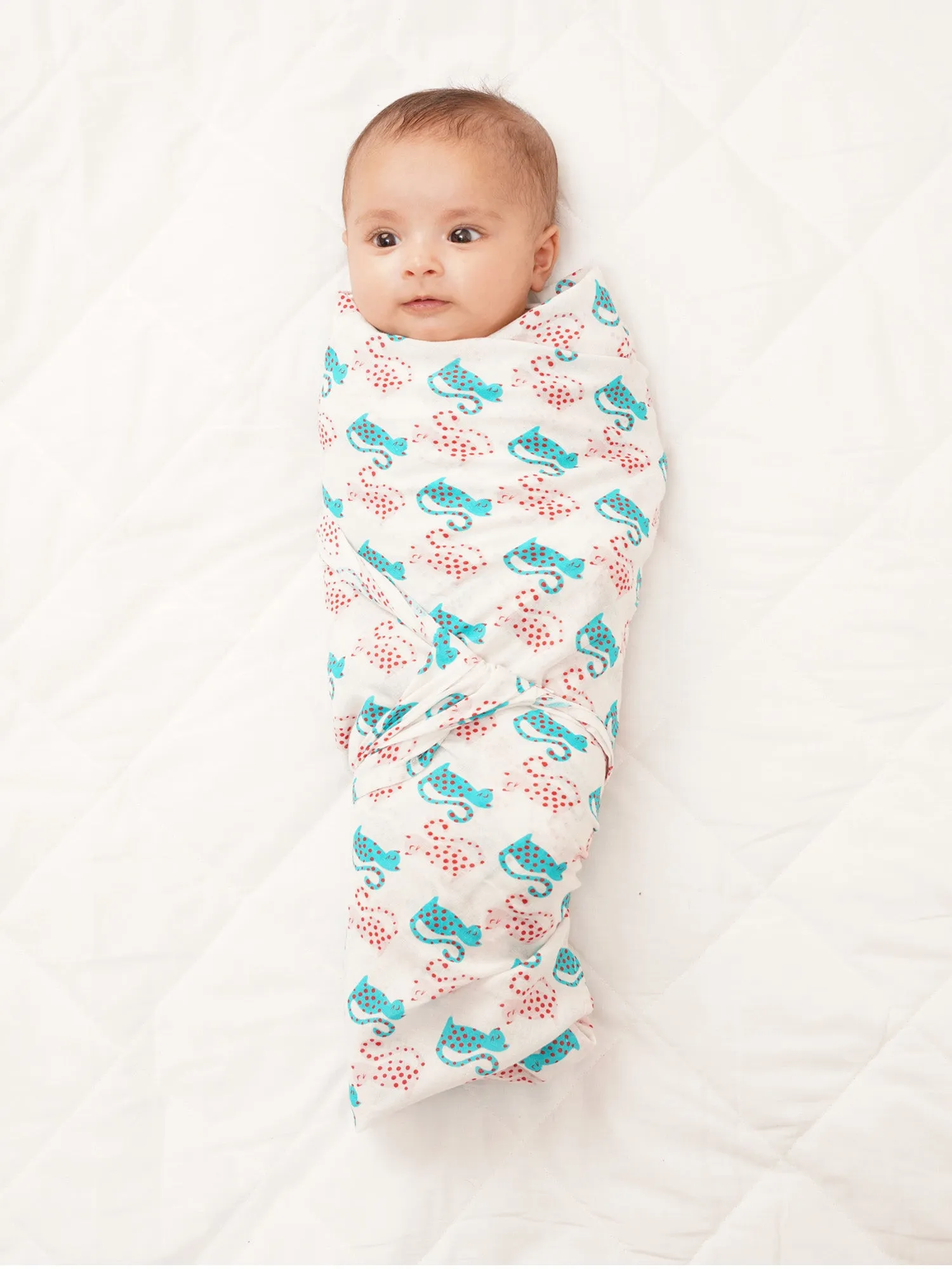 Pals Cotton Muslin Swaddle Wrap for New Born (Pack of 2)