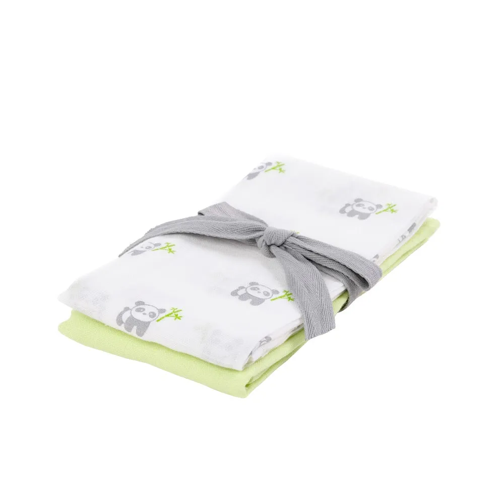 PANDA Bamboo Cotton Muslin Swaddle Blankets ‚Äì 2 pack