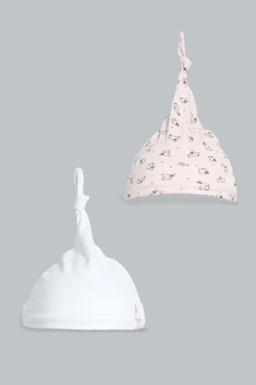 Pink And White Bunny Hats (Pack of 2)