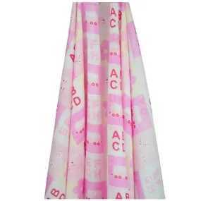 Pink Stencil Muslin Wrap