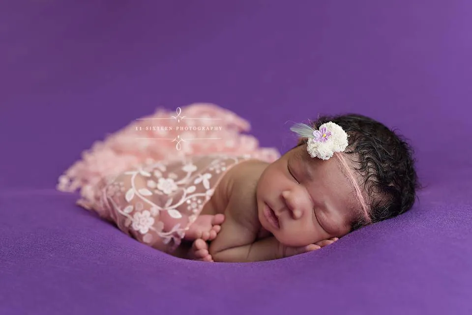 Pink Tassels Lace Newborn Baby Wrap Layer
