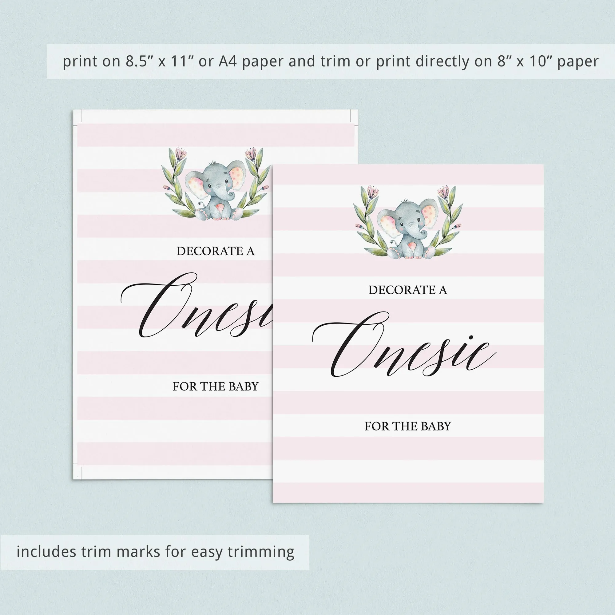 Please Sign The Onesie Girl Baby Shower Printable