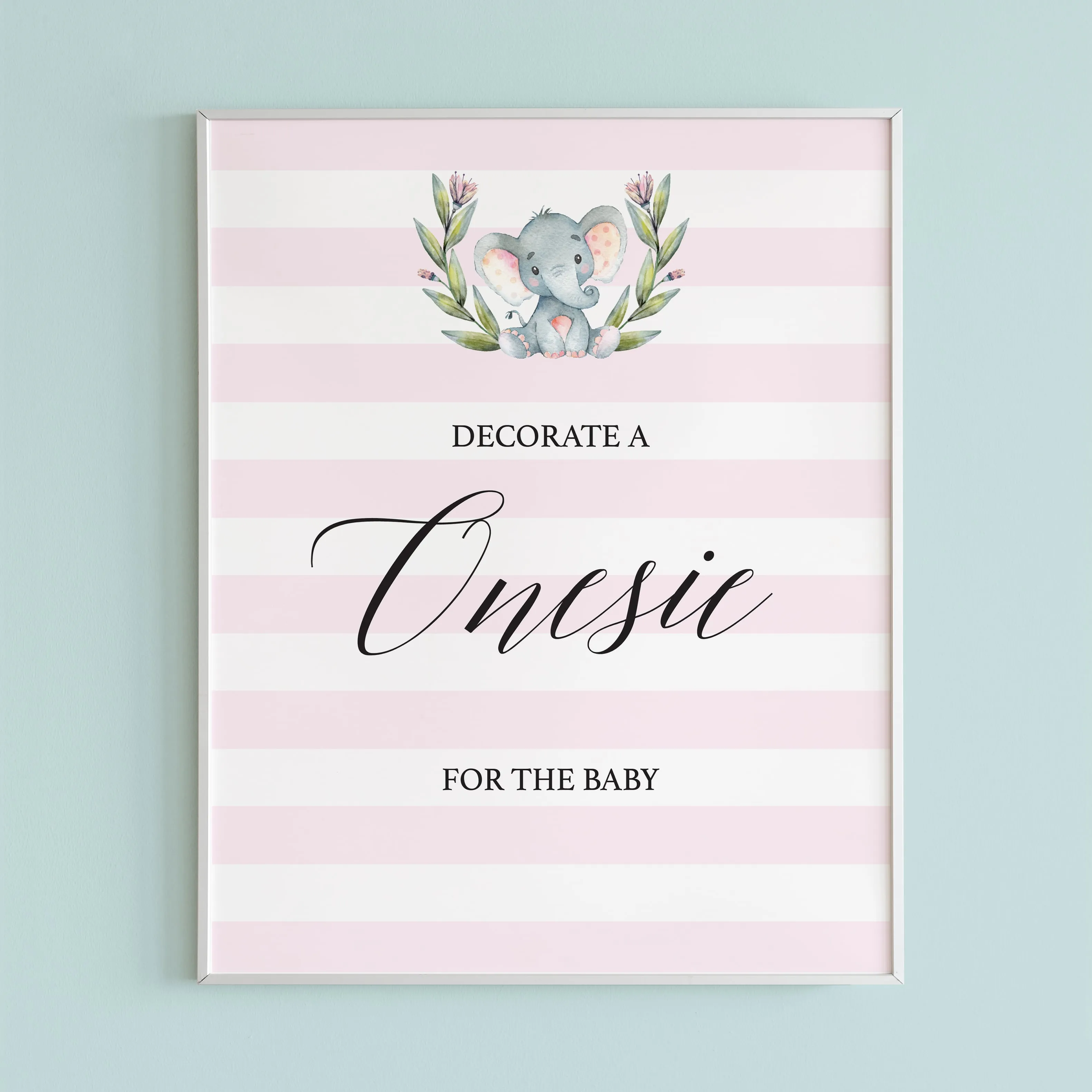 Please Sign The Onesie Girl Baby Shower Printable
