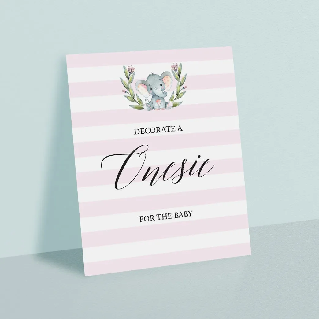 Please Sign The Onesie Girl Baby Shower Printable