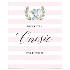 Please Sign The Onesie Girl Baby Shower Printable