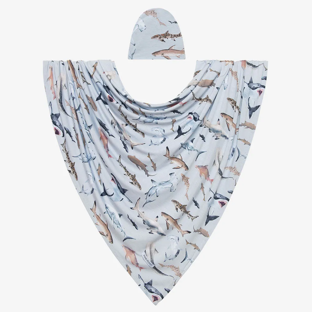 Posh Peanut Maverick Swaddle & Beanie Set