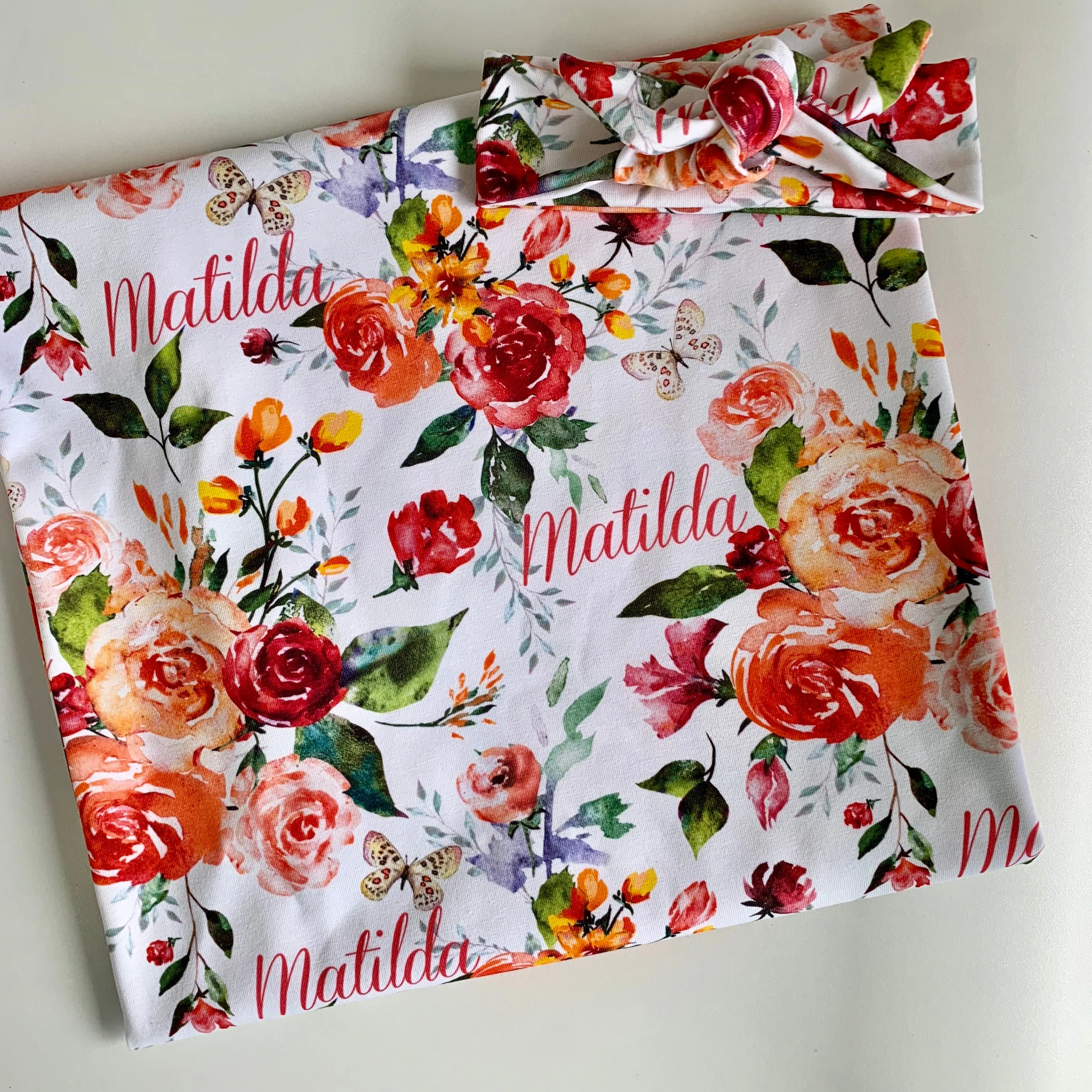 Pretty primrose Swaddling Blanket