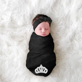 Princess Crown White Baby Swaddle