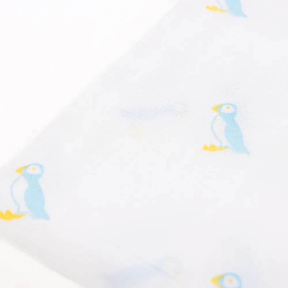 PUFFIN Bamboo Cotton Muslin Swaddle Blankets ‚Äì 2 pack