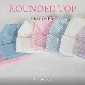 Rounded Top, 2 Ply Newborn Hats, Style RT720