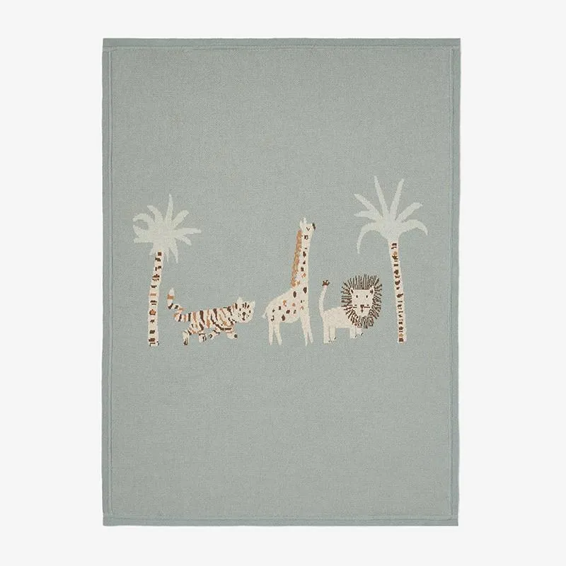 Safari Lion Knit Blanket