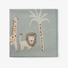 Safari Lion Knit Blanket