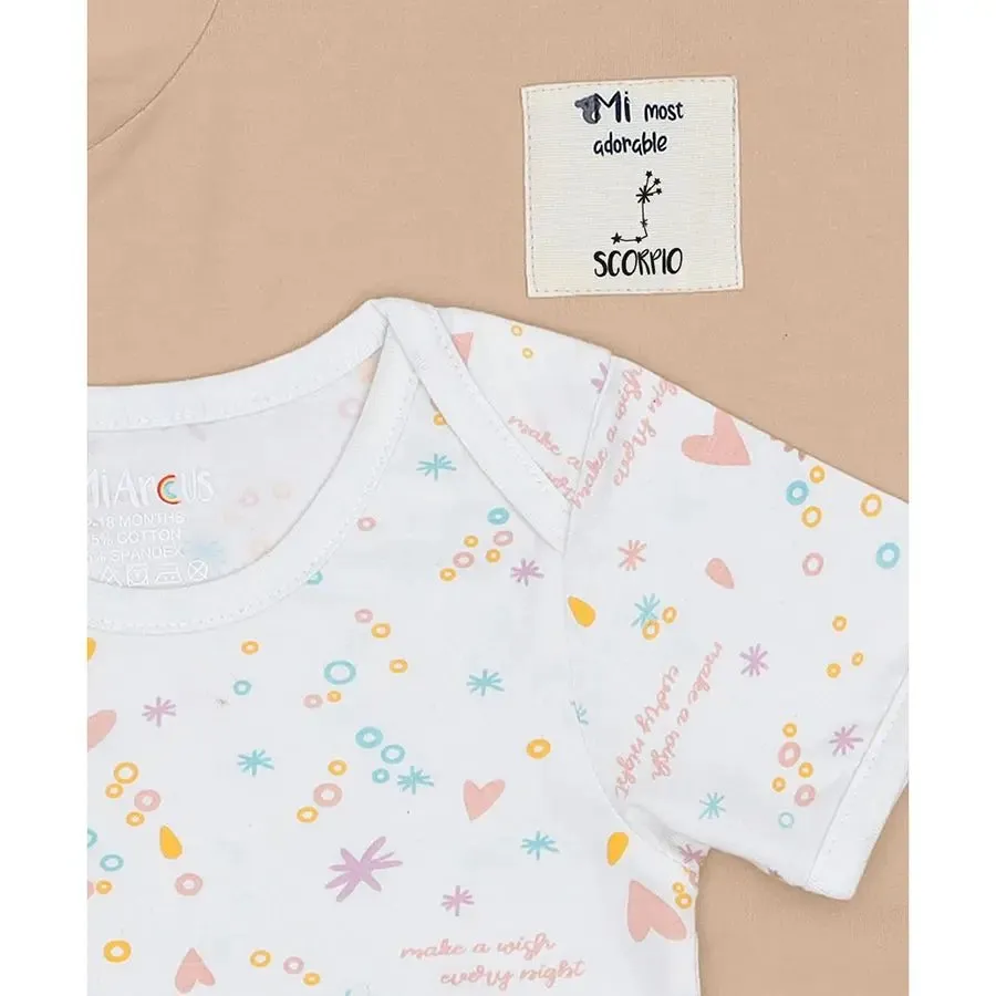 Showering Love Scorpio Unisex Onesie (Pack of 2)