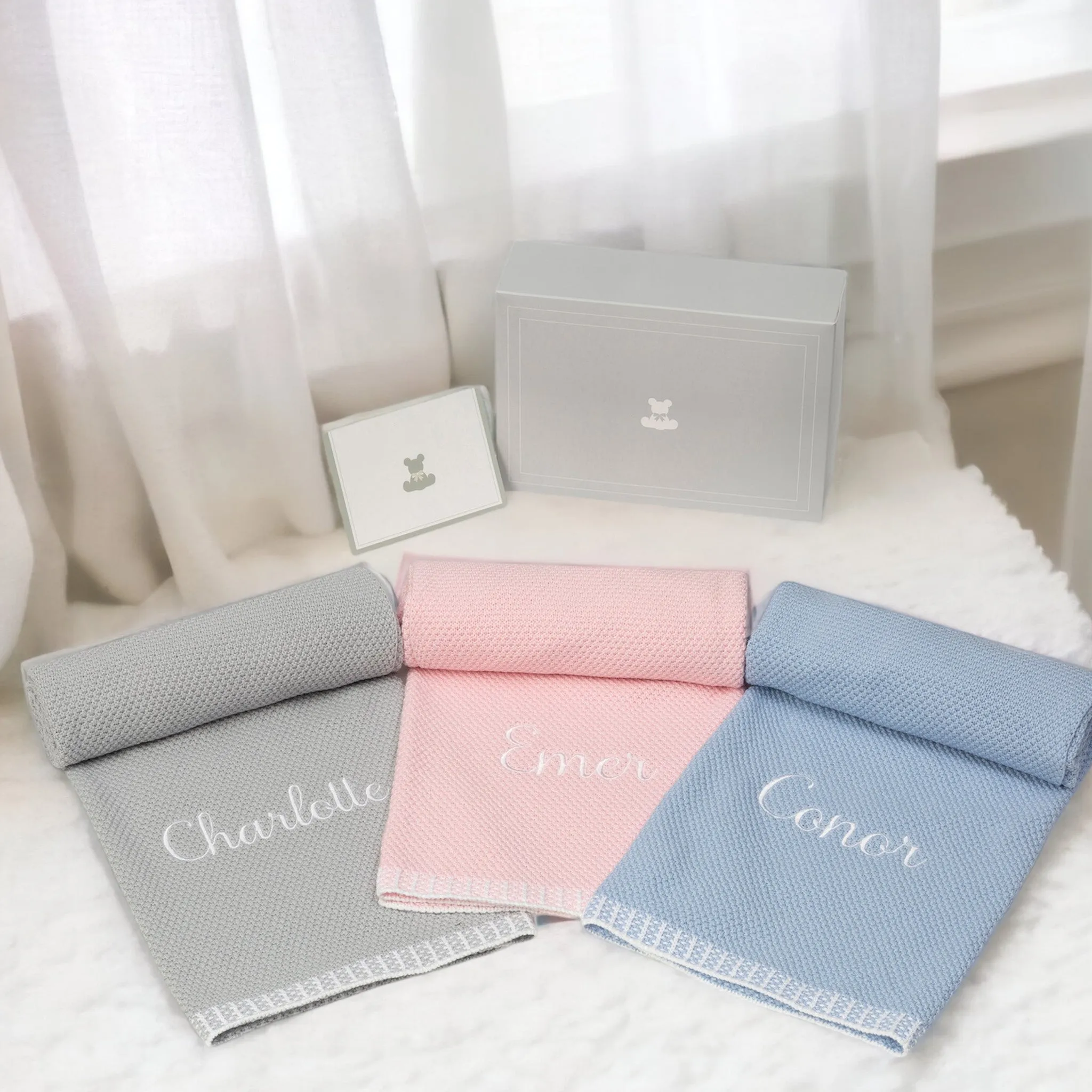 Signature Organic Cotton Baby Blanket- Personalised