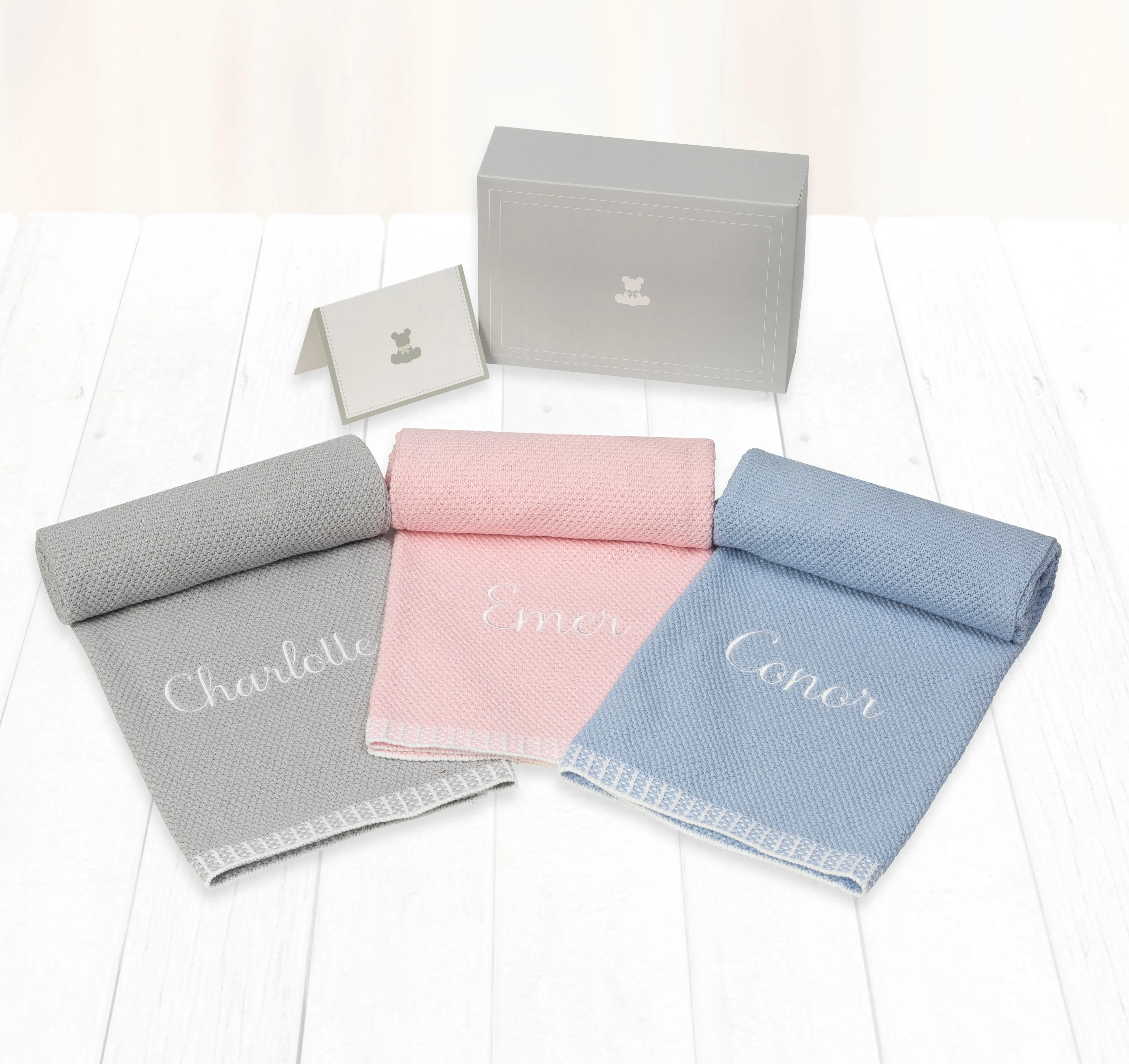 Signature Organic Cotton Baby Blanket- Personalised