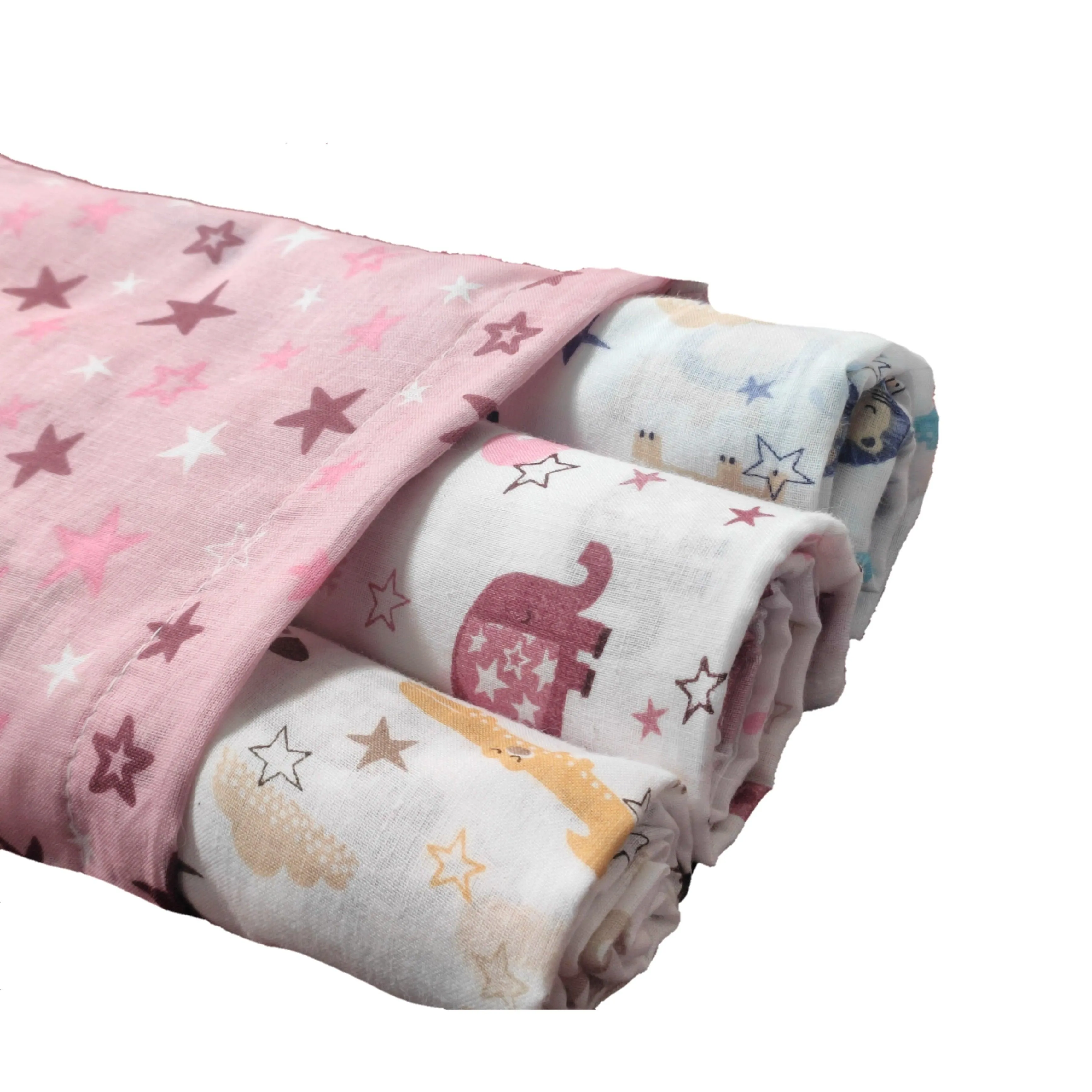 Soft 100% Cotton Malmal Baby Swaddle Cloth