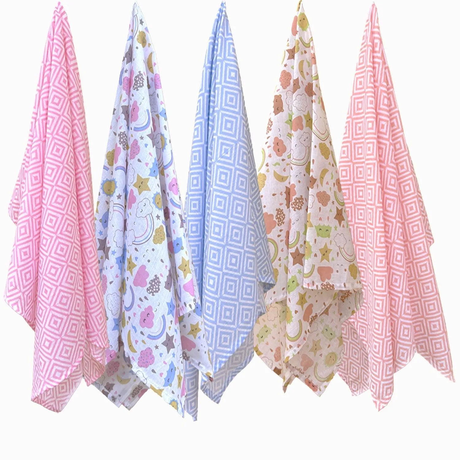 Soft 100% Cotton Malmal Baby Swaddle Cloth