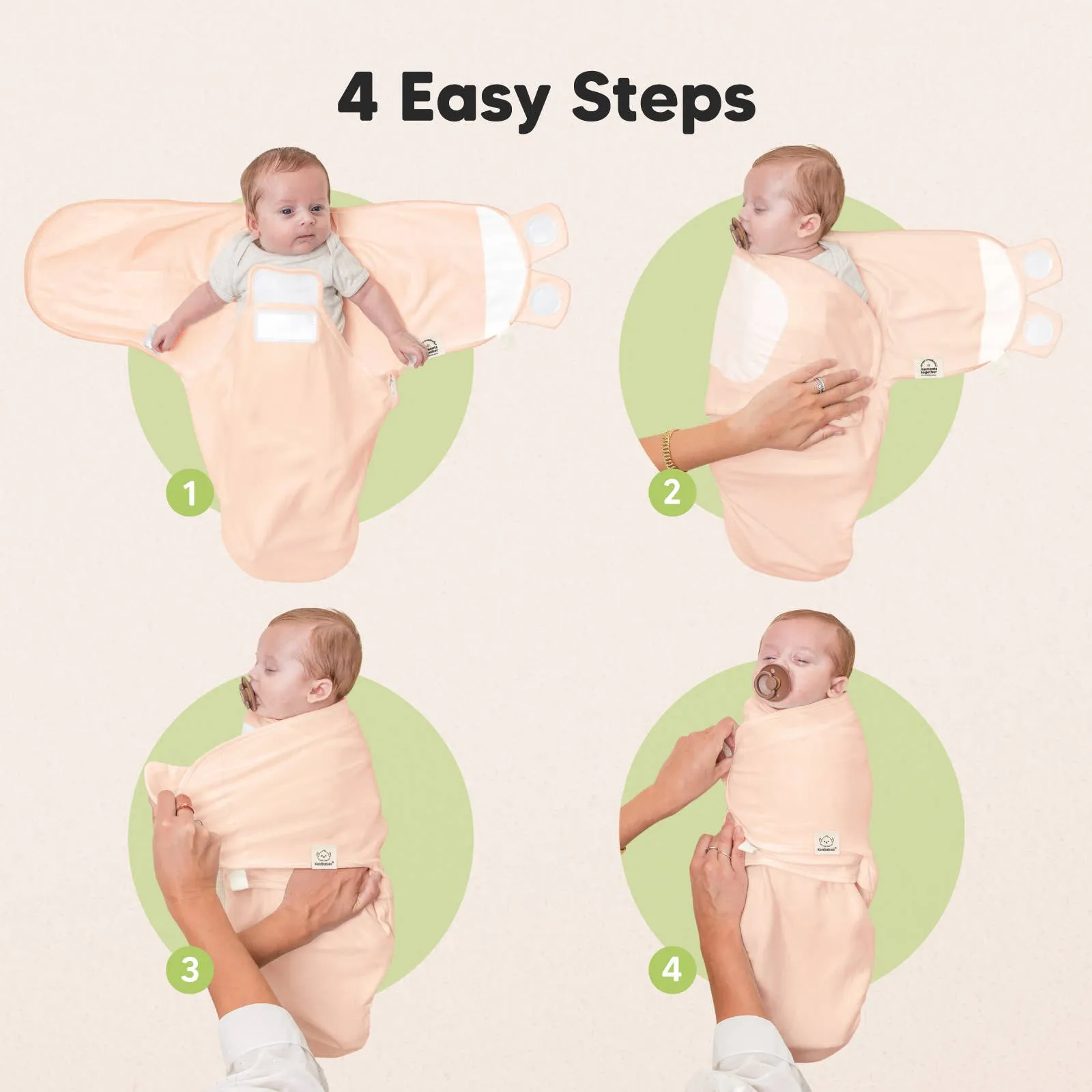 Soothe Zippy Baby Swaddle Sleep Sacks: Angelic