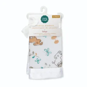 Sparky Puppy Muslin Security Blanket 2pk