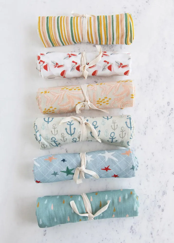 Square Cotton Printed Baby Swaddle - FINAL SALE